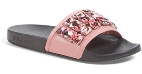 pink gucci slide sandals|pursuit slide sandal women gucci.